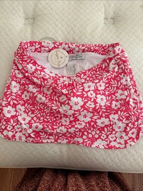 Pink Floral Swim Skirt with Built-In Liner